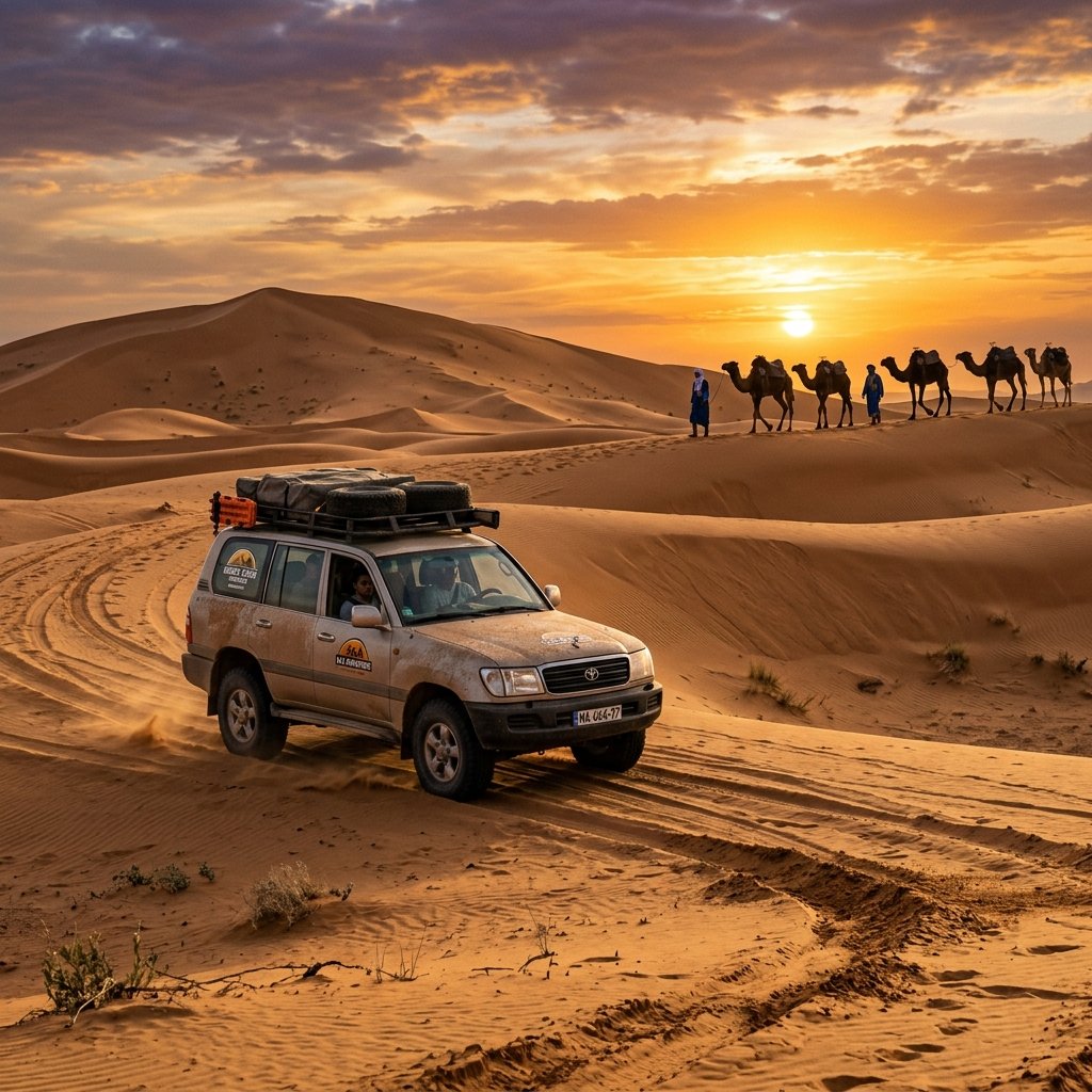 Safari 4×4 Agadir : Dunes, Chameaux & Coucher de Soleil — Guide Complet